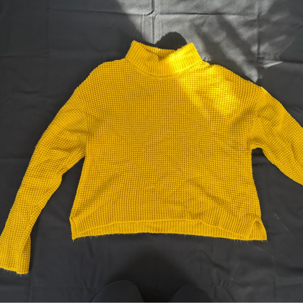 SHEIN Mustard Yellow Turtleneck Sweater